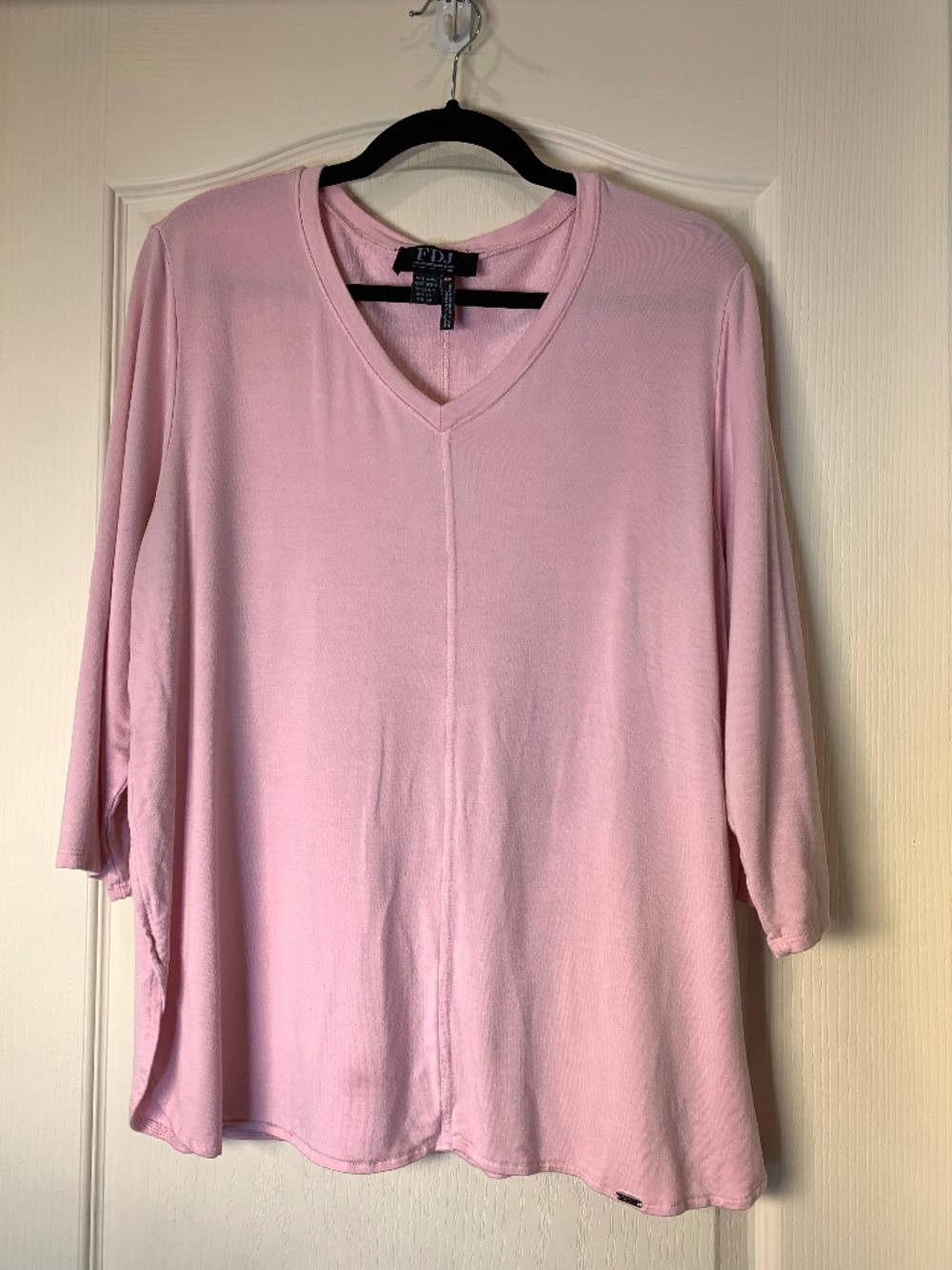 FDJ French Dressing Jeans Cozy Lounge Top Pink XL Soft Casual Canadian‎ Brand